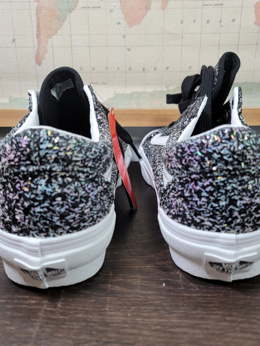 Vans Old Skool "Skiny Party" Black/White Women's Size 8.0 - Picture 6 of 8